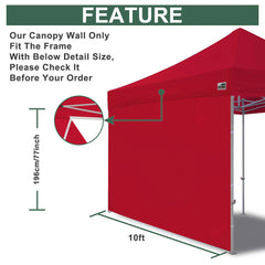 10FT Pop Up Canopy Back Wall