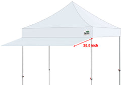 Standard 10x10 Steel Extended Awning Canopy Tent with 4 Zipper Walls