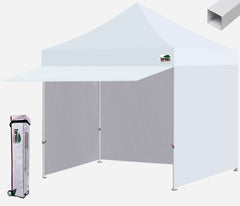 Standard 10x10 Steel Extended Awning Canopy Tent with 4 Zipper Walls