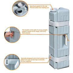 EZ Pop Up Canopy Tent Universal Weight Feet 4Pc-Pack