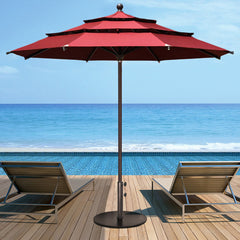 Classic 11FT Triple-Tier Market Patio Umbrella