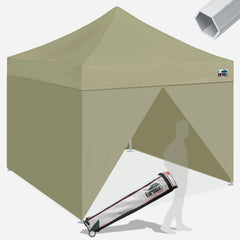 Pro 10x10 Aluminum Pop Up Tent with Enclosure Canopy Wall Kit