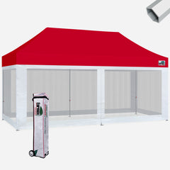 Superior 10x20 Hybrid Pop Up Canopy with 4 Screen Zipper Walls