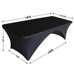 6Ft Stretchable Tablecloth Open Back 2 Pack