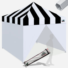 PRO Carnival 10x10 Aluminum Pop Up Tent with Enclosure Wall Kit