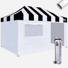 Premium Carnival 10x15 Steel Pop Up Canopy with 4 Zipper Walls