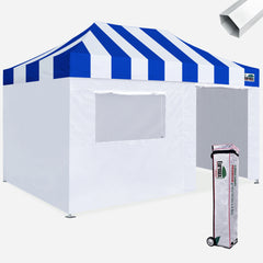 Premium Carnival 10x15 Steel Pop Up Canopy with 4 Zipper Walls