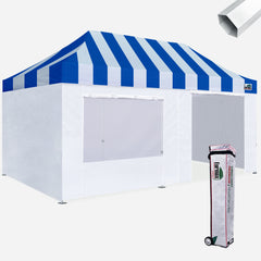 Premium Carnival 10x20 Steel Pop Up Canopy with 4 Zipper Walls
