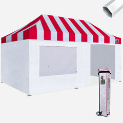 Premium Carnival 10x20 Steel Pop Up Canopy with 4 Zipper Walls