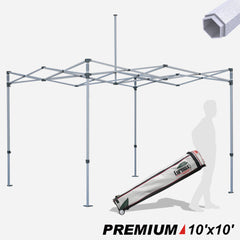 Premium 10x10 Canopy Frame with Heavy Duty Roller Bag