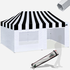 PRO Carnival 10x20 Aluminum Pop Up Tent with 4 Zipper Walls