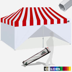 PRO Carnival 10x20 Aluminum Pop Up Tent with Enclosure Wall Kit