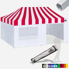 PRO Carnival 10x20 Aluminum Pop Up Tent with 4 Zipper Walls