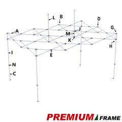 Truss Cap Lower Or Upper B 2 Pc Pack for 10x10,10x15,10x20 Eurmax Premium Frame