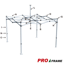 Corner Leg Slider H 2Pc Pack for 10x10,10x15,10x20 Eurmax Pro and Apex Pro Frame