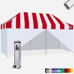 Superior Carnival 10x20 Hybrid Pop Up Canopy with Enclosure Wall Kit