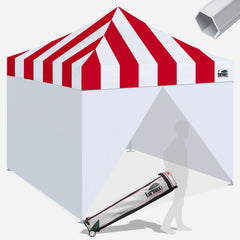 PRO Carnival 10x10 Aluminum Pop Up Tent with Enclosure Wall Kit