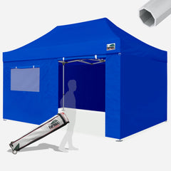 Beyond 10X15 Aluminum Instant Canopy with 4 Zipper Walls