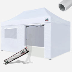 Beyond 10X15 Aluminum Instant Canopy with 4 Zipper Walls