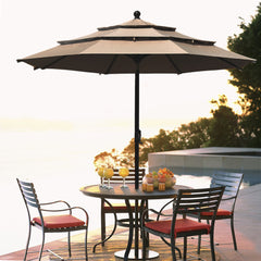 Classic 9FT Triple-Tier Market Patio Umbrella