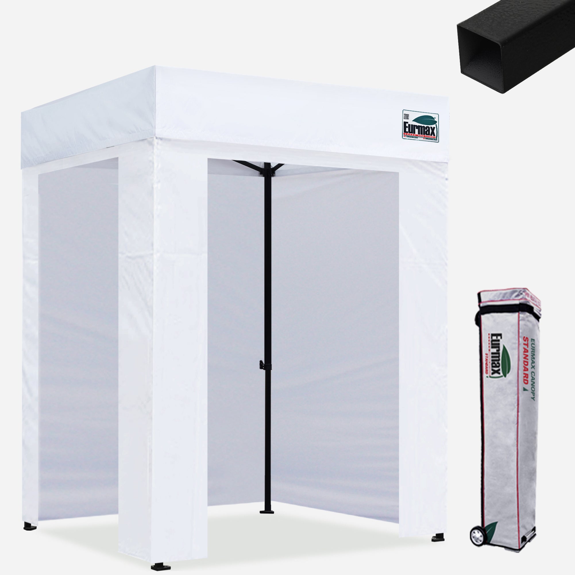 Standard 5x5 Steel Flat Top Canopy Tent with 4 Zipper Walls – Eurmax