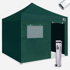 Premium 10x10 Steel Pop Up Canopy with 4 Zipper Walls