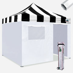 Premium Carnival 10x10 Steel Pop Up Canopy with 4 Zipper Walls