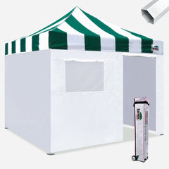 Premium Carnival 10x10 Steel Pop Up Canopy with 4 Zipper Walls