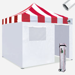 Premium Carnival 10x10 Steel Pop Up Canopy with 4 Zipper Walls