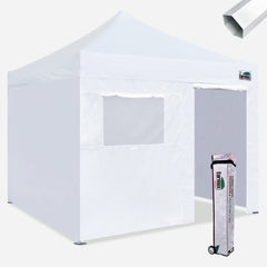 Premium 10x10 Steel Pop Up Canopy with 4 Zipper Walls
