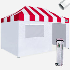 Premium Carnival 10x15 Steel Pop Up Canopy with 4 Zipper Walls