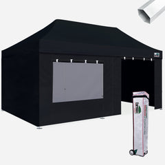 Premium 10x20 Steel Pop Up Canopy with 4 Zipper Walls