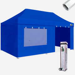 Premium 10x20 Steel Pop Up Canopy with 4 Zipper Walls