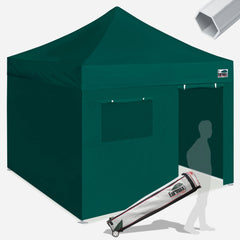 Pro 10x10 Aluminum Pop Up Tent with 4 Zipper Walls