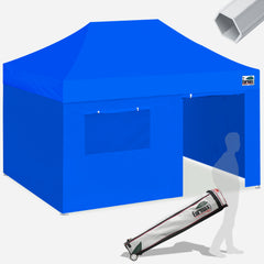 Pro 10x15 Aluminum Pop Up Tent with 4 Zipper Walls