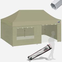 Pro 10x20 Aluminum Pop Up Tent with 4 Zipper Walls