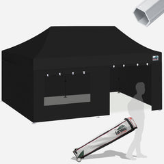 Pro 10x20 Aluminum Pop Up Tent with 4 Zipper Walls