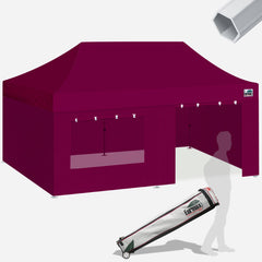 Aluminum Pop Up Tent with 4 Zipper Walls