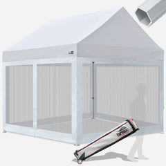 Pro EventKing 10x10 Aluminum Canopy with 4 Screen Zipper Walls