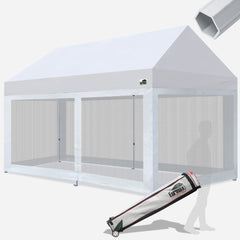Pro EventKing 10x20 Aluminum Canopy with 4 Screen Zipper Walls