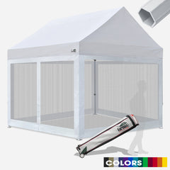 Apex Pro 10x10 Aluminum Canopy with 4 Screen Zipper Walls