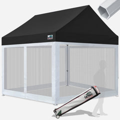 Apex Pro 10x10 Aluminum Canopy with 4 Screen Zipper Walls