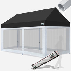 Apex Pro 10x20 Aluminum Canopy with 4 Screen Zipper Walls