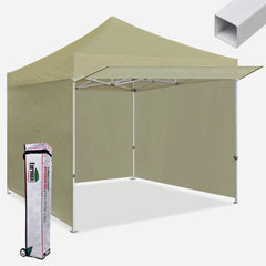 Standard 10x10 Steel Extended Awning Canopy Tent with 4 Zipper Walls