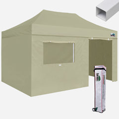 Standard 10x15 Steel Canopy Tent with 4 Zipper Walls