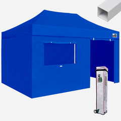 Standard 10x15 Steel Canopy Tent with 4 Zipper Walls