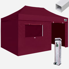 Standard 10x15 Steel Canopy Tent with 4 Zipper Walls