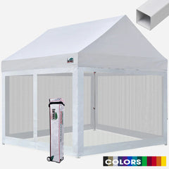 Apex Standard 10x10 Steel Canopy Tent with 4 Screen Zipper Walls