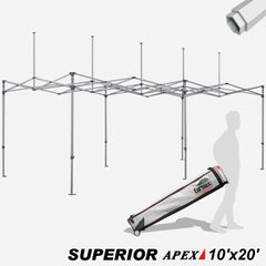 Superior 10x20 Apex Canopy Frame with Heavy Duty Roller Bag