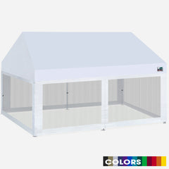 10x20 Apex Canopy Tent with 4 Screen Zipper Walls